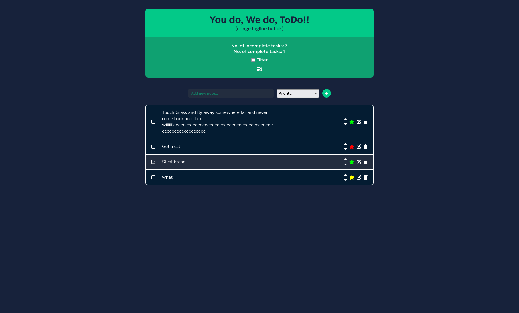 ToDo App with local storage